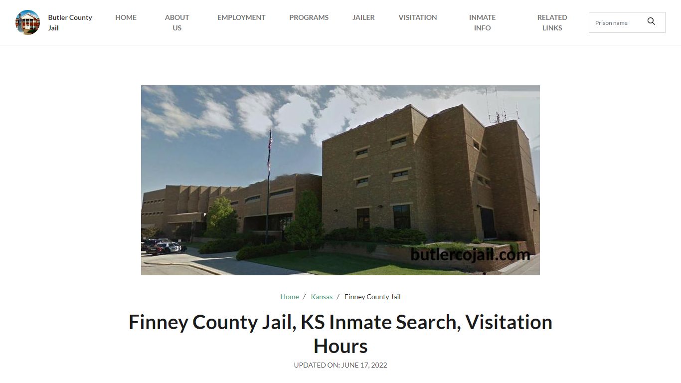 Finney County Jail, KS Inmate Search, Visitation Hours